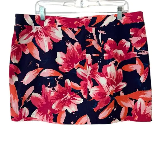 Zoe + Phoebe Tropical Print Bright & Bold Floral Print Skorts Tennis Size PXL Pink