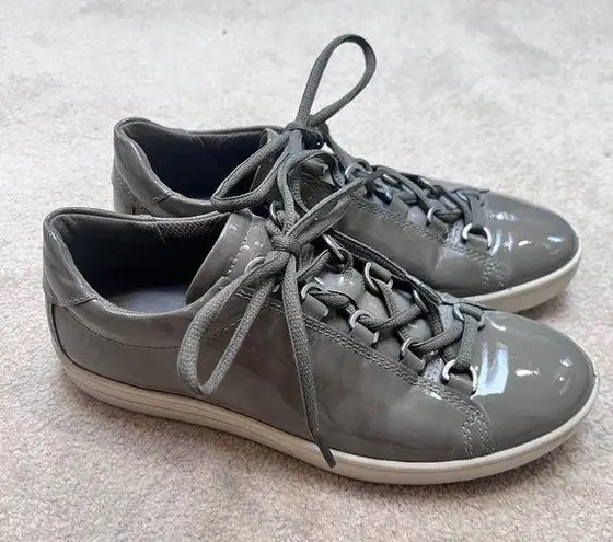 Ecco  Fara Sneaker Grey Patent Leather, 37 / 6.5, travel, walking, sophisticated