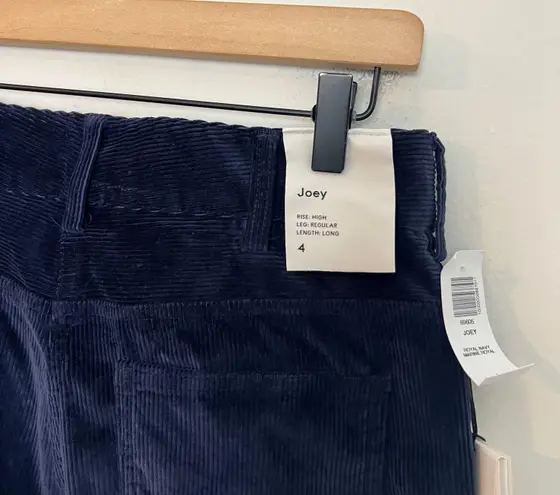Babaton NWT - Aritzia Joey Corduroy Pants Navy High Rise Flare