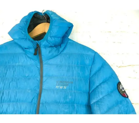 Scandinavian Explorer Down Jacket Women S Blue Ultra Light Quilted Puffer Hoodie