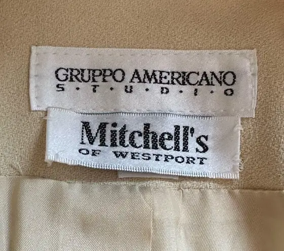 Gruppo Americano Studio Light Yellow Vintage Skirt Vest Jacket Set SZS 6 S 8 Size undefined