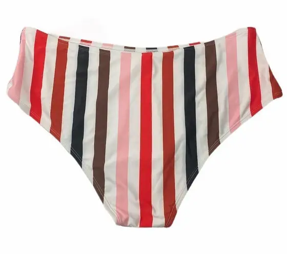 Zaful  1X High Waisted Stripe Bikini Bottom Only