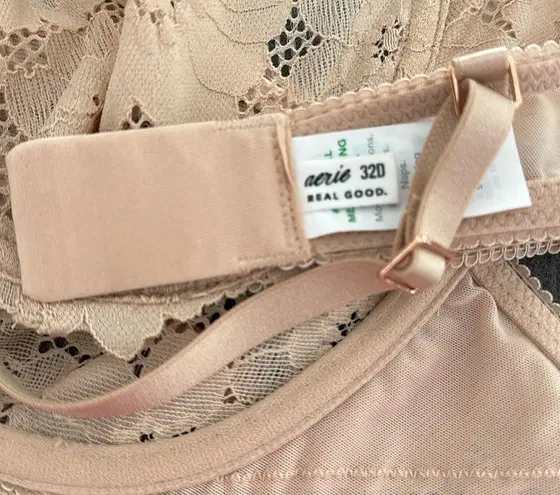 Aerie Real Power Poppy Lace Unlined Bra