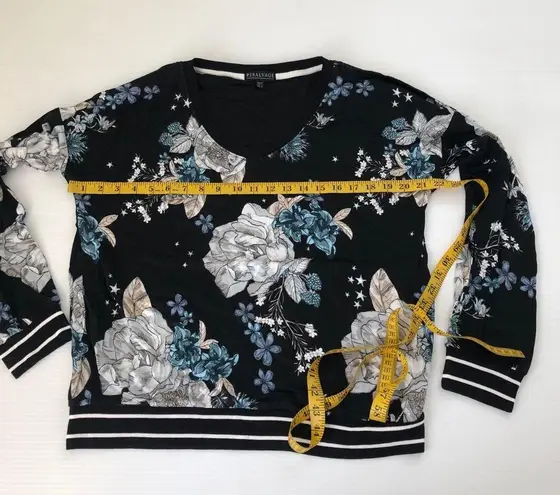 P.J. Salvage Track Star Floral Long Sleeve Top, L