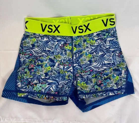 VSX by Victoria's Secret Sport Compression Blue Patterned Shorts Size Small