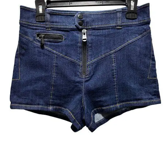 Cinq à Sept Womens Denim High Waist Zip Front Shorts Size 8