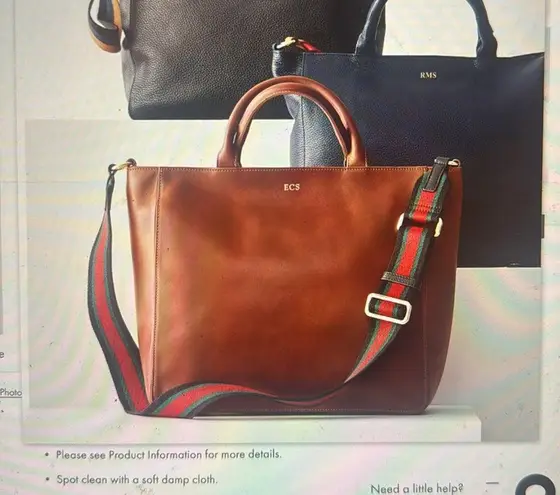 Build Your Zip Top Brown Leather Tote Bag