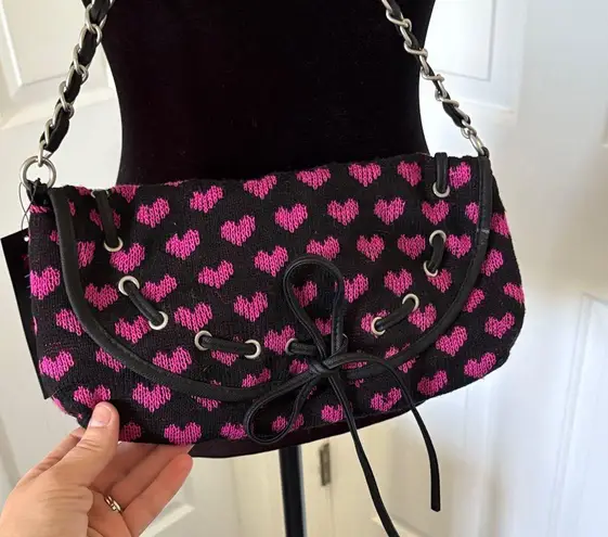 My Heart Lab NWT Pink Heart Crossbody Bag Black
