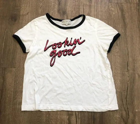 Wildfox Lookin’ Good Johnny Ringer White Baby T Shirt S