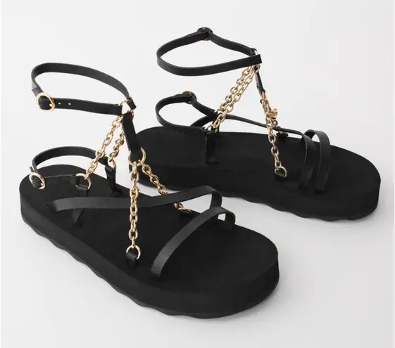 Maje NEW Frankie Charm Platform Sandal Black size 40