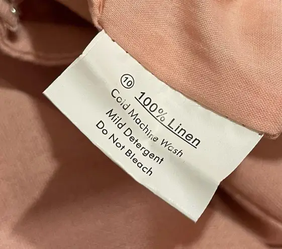 Saints + Secrets Strapless Cropped Linen Jumpsuit - Pink - Small