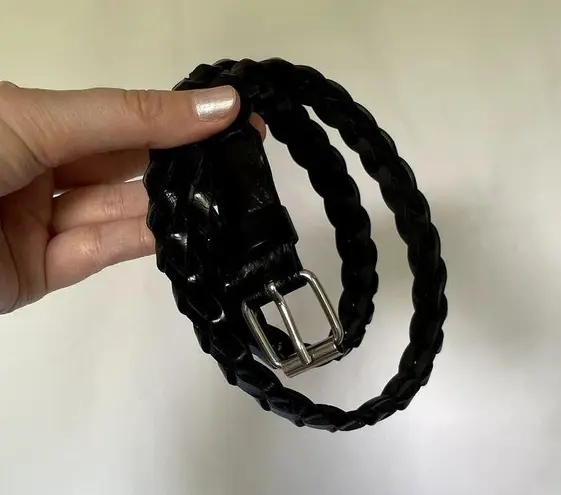 Black braided belt lightweight wear with a dress casual women's size S/M