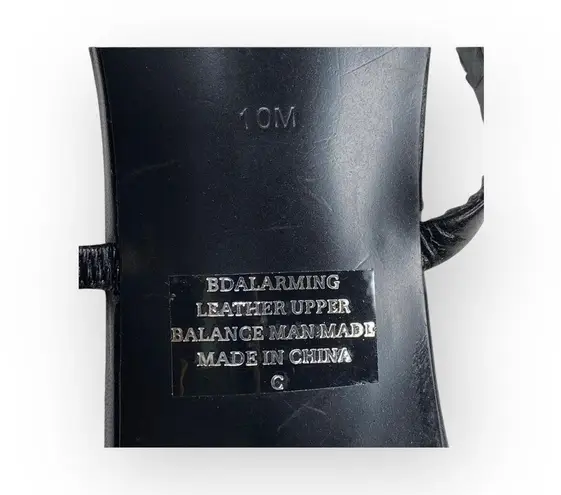 Bandolino new 𒀭 T Strap Kitten Heels Mules Sandals 𒀭 Black Leather 𒀭 10M 𒀭 SJP