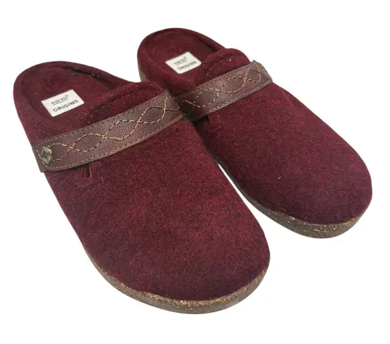 Earth Origins Women's Aurora Janet Merlot Fabric Cork Retro Clogs Mules 7.5 - Image 1