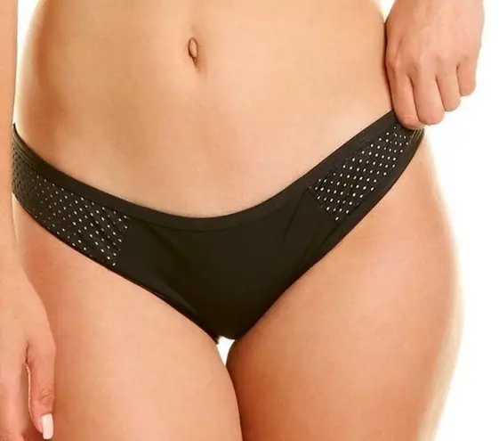 Rachel Roy Black Laser Mesh Bikini Bottoms Size XL NWT