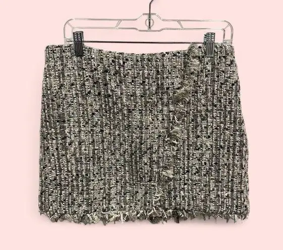 AQUA Y2k style cute  chunky tweed metallic thread NWT micro mini skirt - Image 2