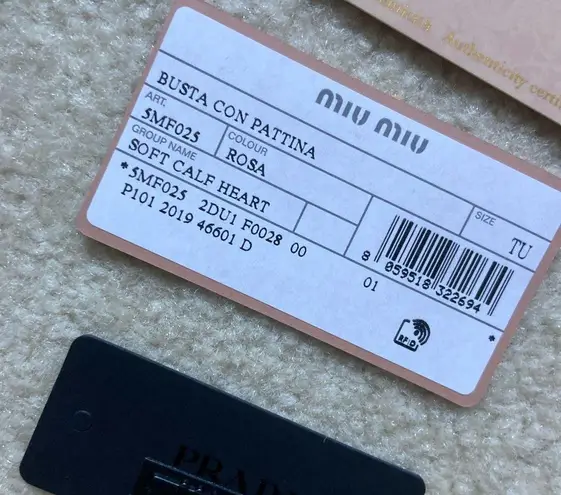 Miu Miu Miu min pink wristlet set