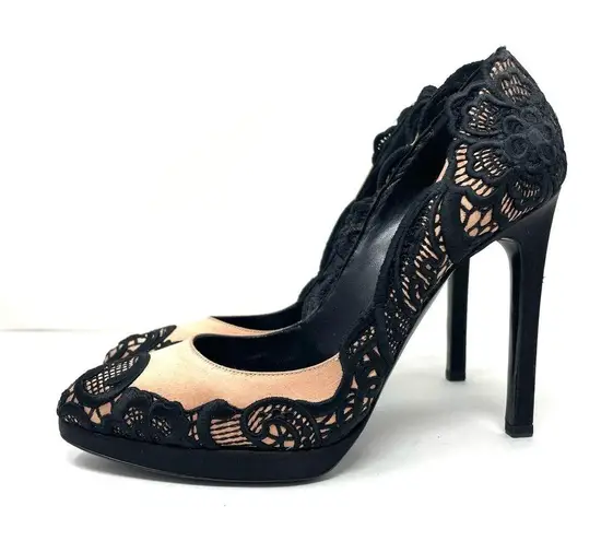 Giorgio Armani couture silk heels, made in Italy