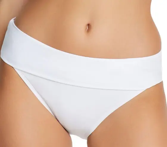 Bleu Rod Beattie Bleu by Rod Beattie Foldover Hipster Bikini Bottoms Swimsuit White 8 NWT- flaw