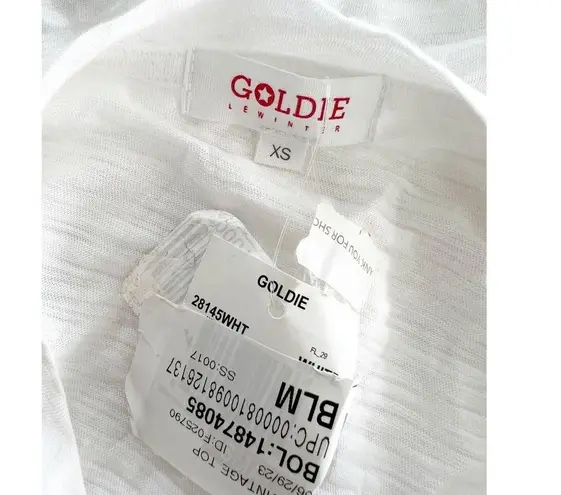Goldie NEW Lewinter WHITE Pima Cotton Vintage Top, Size XS New w/Tag (Sold Out)