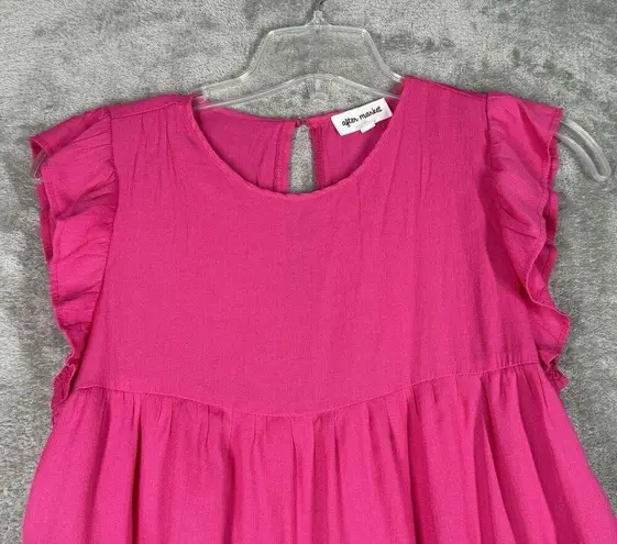 After Market Dress Women Large Pink Tiered Babydoll Dress Corquette Peasant Boho