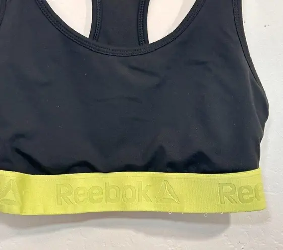 Reebok Black Neon Band Sports Bra