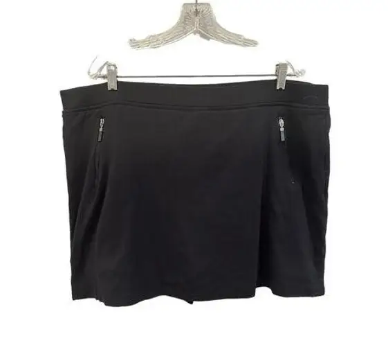 Jones New York NEW  Cotton Black Skort Casual Active Sporty Size XXL