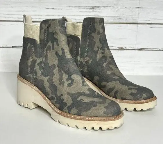 Dolce Vita Huey Chelsea Boot Camo Shoe Size 8.5 Green