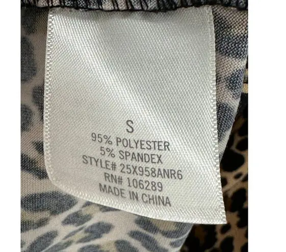 Mi.Ami Brown Black Cheetah Print Short Sleeve Mini Dress Women's Size Small S