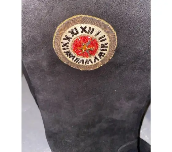 Women's Vintage Escada Black Suede Boots Size 36