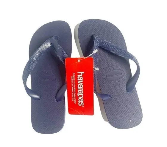 Havaianas  Women's Size 6 Navy Blue Classis Sandals Flip Flops NEW