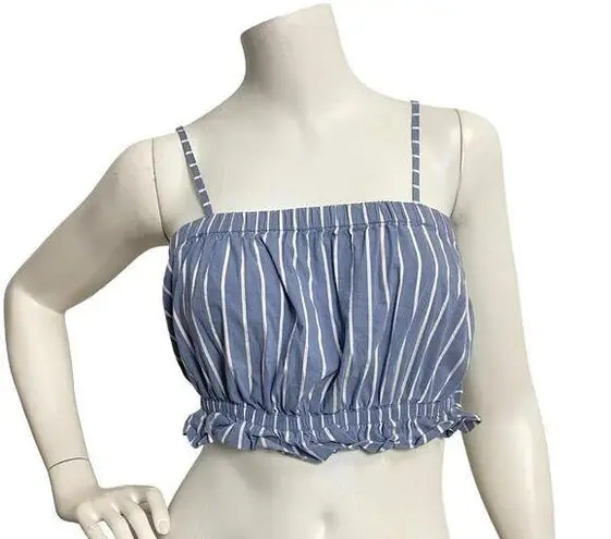 Urban Outfitters  KIMCHI BLUE Blue Striped Crop Tank Top Womens Size S Y2K Summer