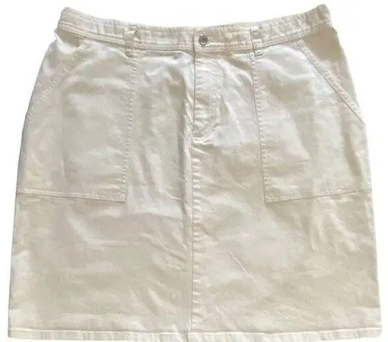 Ralph Lauren  Short Ivory Denim Cotton Casual Jean Skirt ~ Women's Plus Size 18W