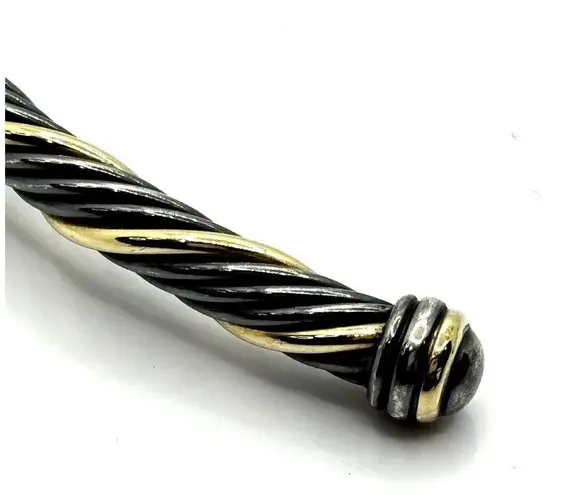 David Yurman Women's Vintage Blackened 18k Gold Twisted Cable Collar Necklace