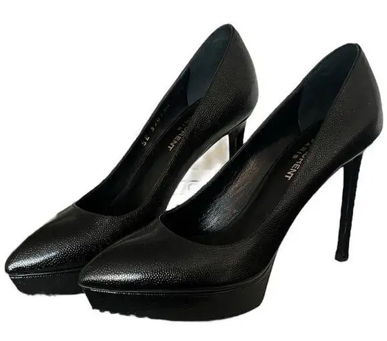 Saint Laurent Black Stiletto Heels Sleek Design