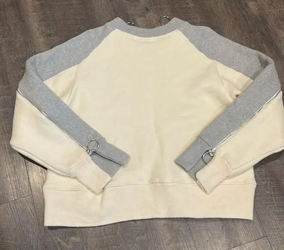 ROCKET X LUNCH ZIPPER SLEEVE SWEATSHIRT Gray