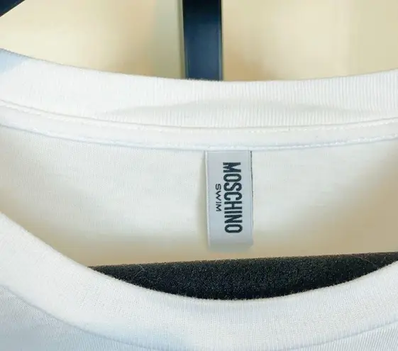 Moschino Authentic Swim Ocean Floor Print Oversize Tshirt White