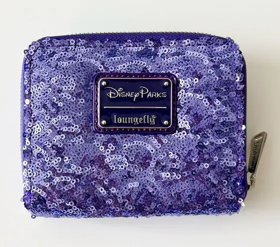 Lounge Fly NWOT Disney Limited Edition Purple Potion Sequin Mouse Ears Zip Wallet