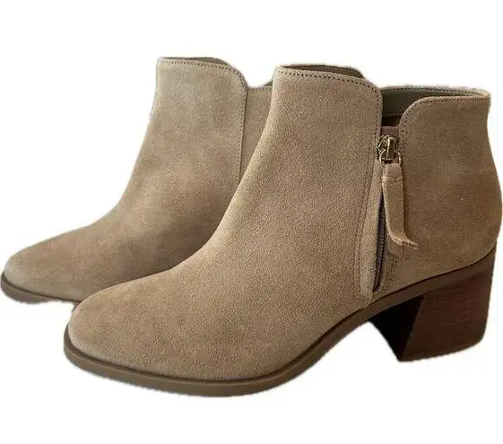 Alex Marie Tan Suede Leather Ankle Boots Size 9M Daria Boot NEW
