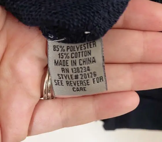 Boutique Navy Blue Lace Up V