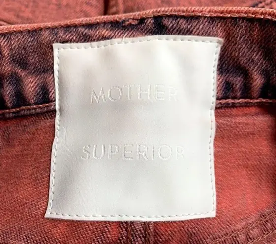 MOTHER Denim MOTHER Superior Swooner Distressed Hem A-Line Denim Acid Wash Skirt, Women’s 24