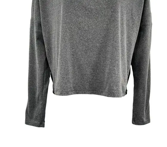 Balance Collection  Athletic Top Long Sleeve Mesh Back Shirt Medium Gray Black