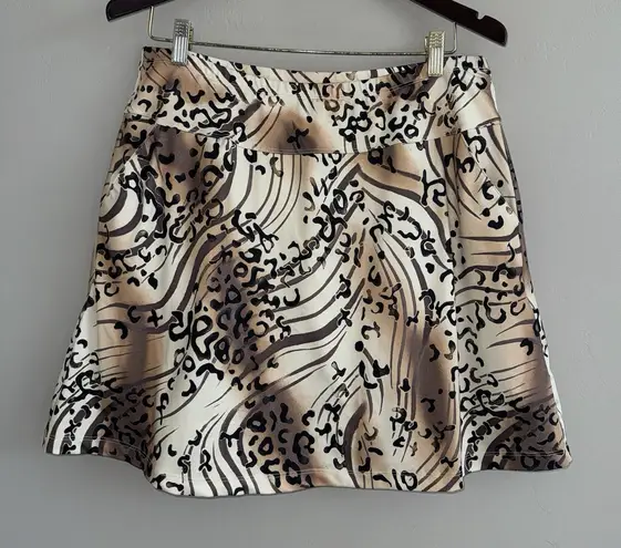 Tail Woman’s Skirt Sz L Brown Animal Print Pickleball Tennis Cheetah Leopard Size L