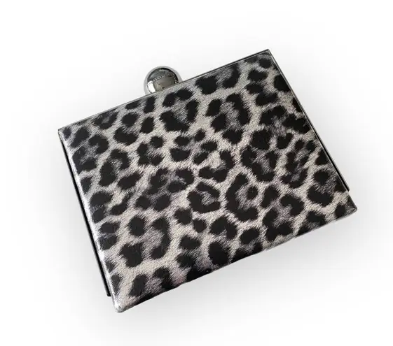 new RoccoBarocco ❤︎ Animal Print Minaudière Box Bag ❤︎ Drop In Chain Handle ❤︎