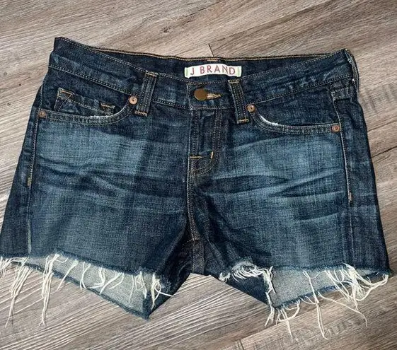 J Brand  Rio Cut Off Dark Wash Denim Shorts Size 24