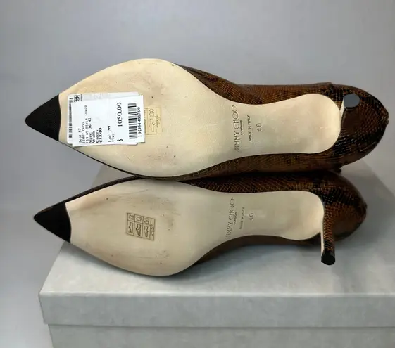 Jimmy Choo Beyla 85 Snake Printed Leather chic fall casual classic stylish