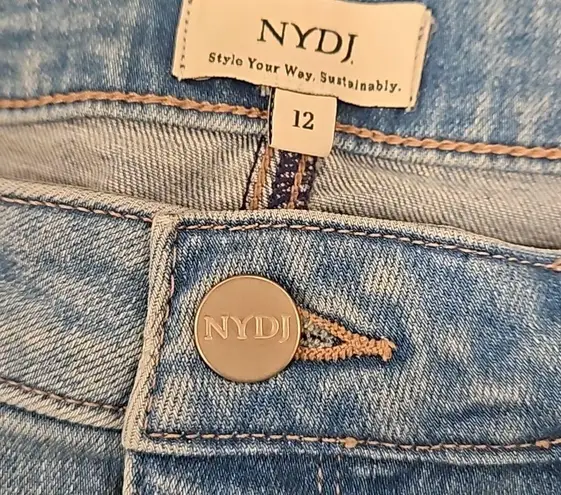 NYDJ ๐๐ Relaxed Piper Crop Jeans ~ Clift Blue 12 NWT