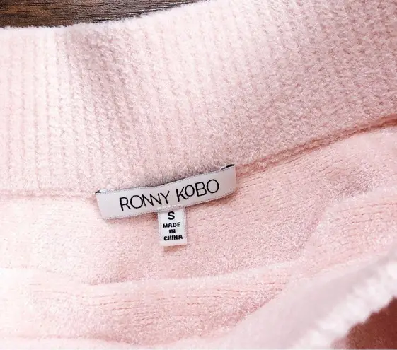 Ronny Kobo • Vidette Scalloped Skirt pink velour skater mini full flared ballet