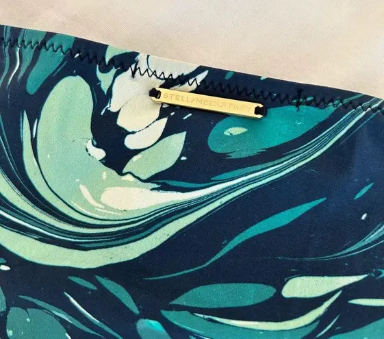 Stella McCartney NWT Bikini Bottoms Blue Marble Print Large String Bikini