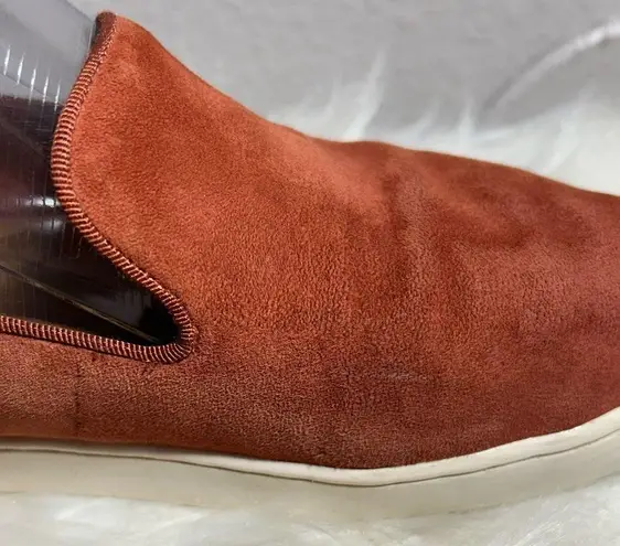 Birdies The Swift Slip-On Sneaker Suede Leather Flats Nutmeg Orange Size